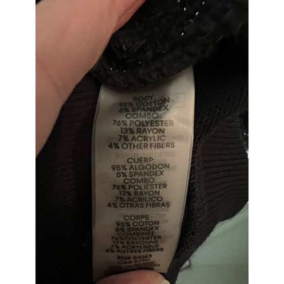 Karl Lagerfeld Paris Tweed Mixed-Media M Sweater Preppy Boho Metallic Academia - Picture 7 of 10